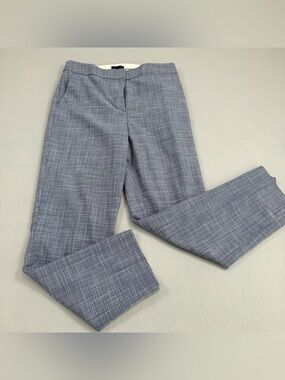 Talbots Gray Navy Crosshatch Tweed Dress Pants Size 2